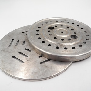 Rejilla de aluminio vintage para olla a presión, para conservas, cocción al vapor, 2 tamaños: 7 7/8" y 8 1/4".