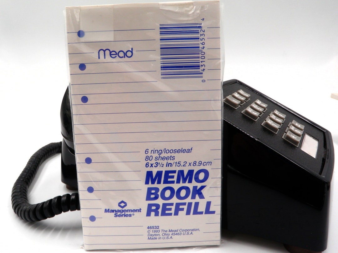 Vintage Memo Book Refill Paper 6 Ring Looseleaf 6 X 3.5 Old School Mead