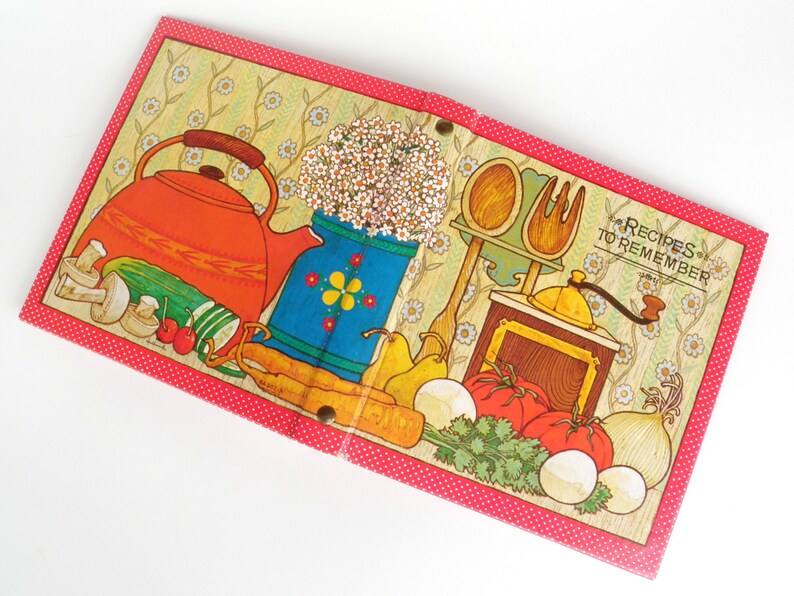 Recipe File Album Vintage Hallmark Recipe Book Binder Etsy