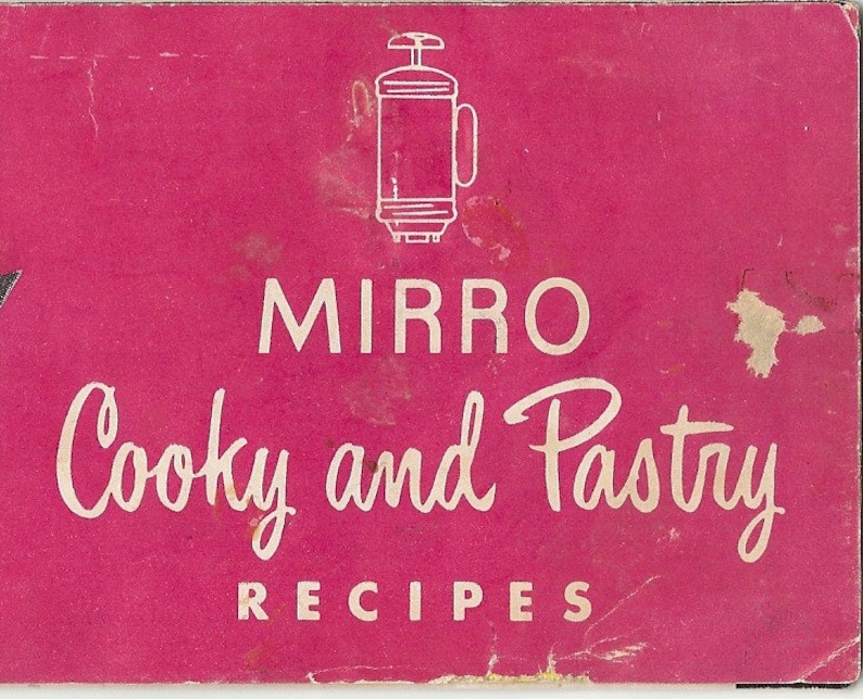 MIRRO Cookie Press Spritz Recipes and Instruction Manual PDF Etsy