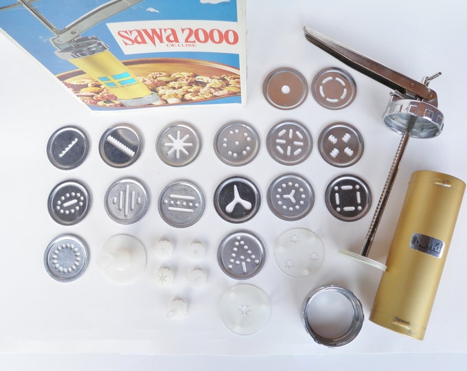 Sawa Cookie Press Vintage Spritz Cookie Maker Complete Etsy