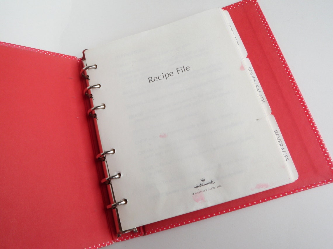 Recipe File Album Vintage Hallmark Recipe Book Binder Etsy