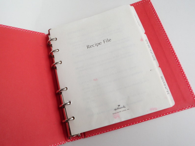 Recipe File Album Vintage Hallmark Recipe Book Binder Etsy