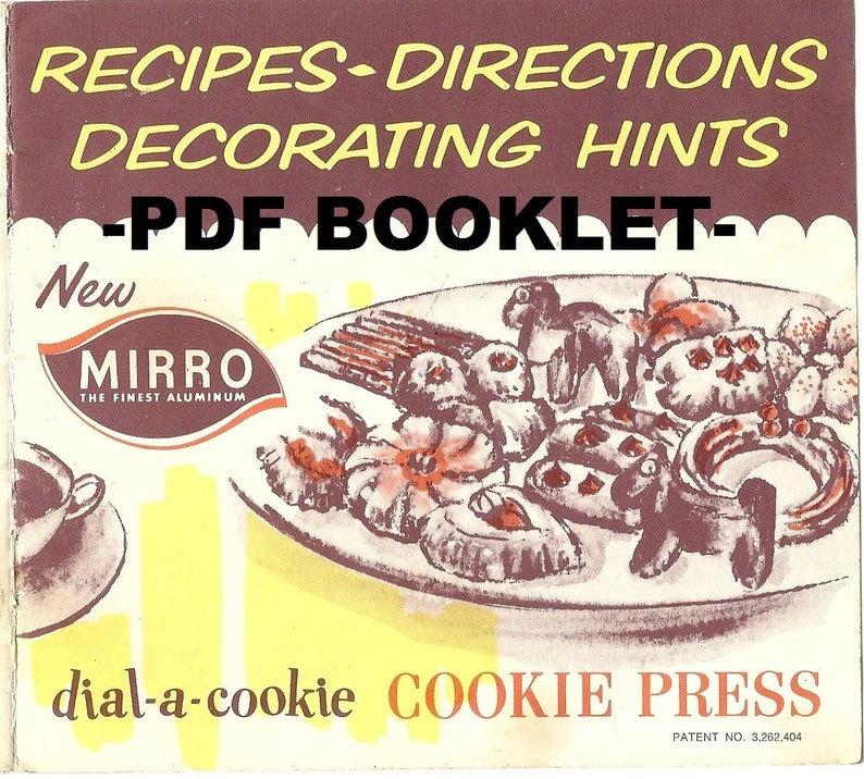 Dial a Cookie PDF MIRRO Cookie Press Spritz Recipes and Instruction