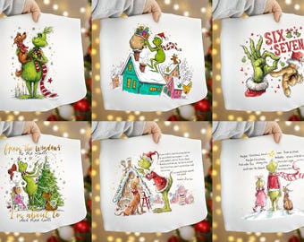 Grinch PNG, Grinch Navidad clipart, Grinch Navidad diseño de camiseta, Navidad dibujos animados PNG, Grinch Navidad PNG