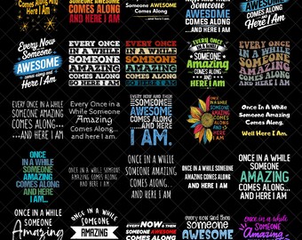 Af en toe komt er iemand geweldig langs PNG-bundel, grappig positief citaat digitale download, af en toe geweldige sublimatie