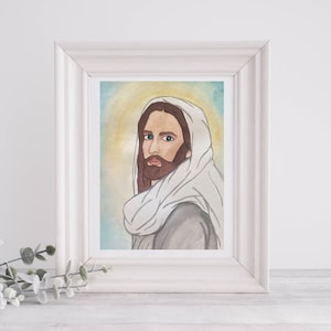 The Light of The World- Jesus Christ art, Jesus Christ watercolor art, LDS art, LDS watercolor, Jesus Christ watercolor, Gospel art