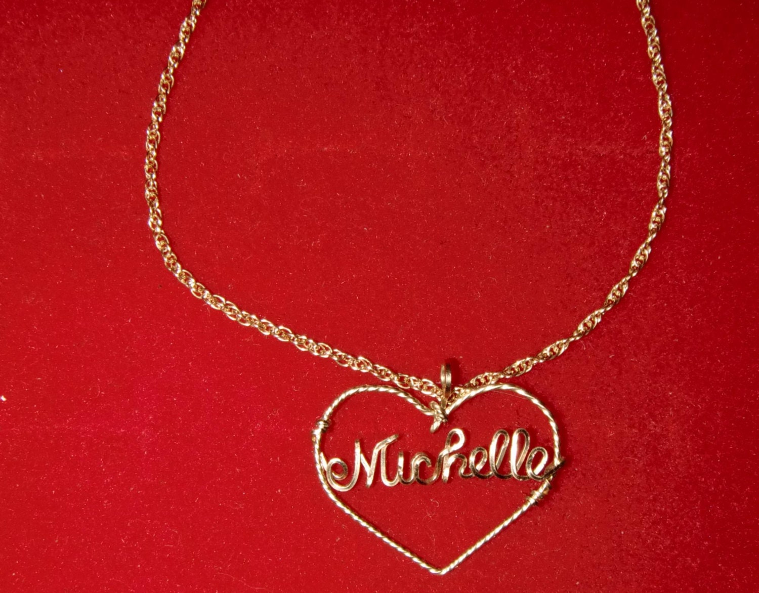 Custom Name/word Heart Necklace - Etsy