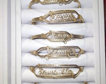 Classic Bangle Name/word Bracelet