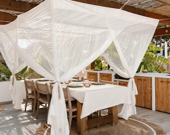 Outdoor Mosquito Net for Patio 10–12 People – Extra Large Garden Canopy for Pergola – Luxury Outdoor Mosquito Net – Mt Dukono