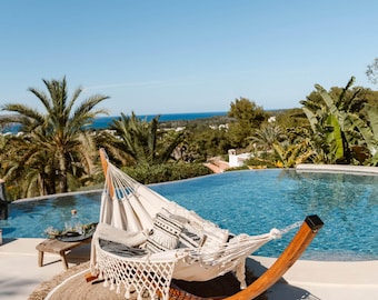 Hammock “The Calma Gran” – Handmade Cotton Hammock with Fringe (for 2 people)