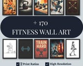 170+ Workout Poster Bundle, Home Training Decor Set, Printable Fitness Collection