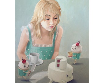 Let Them Eat Cake. Print of an original oil painting