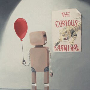 The Curious Carnival. Surreal art print.