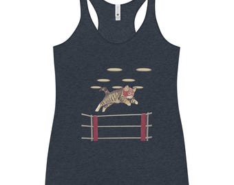 Luchador Kitty Women's Racerback Tank