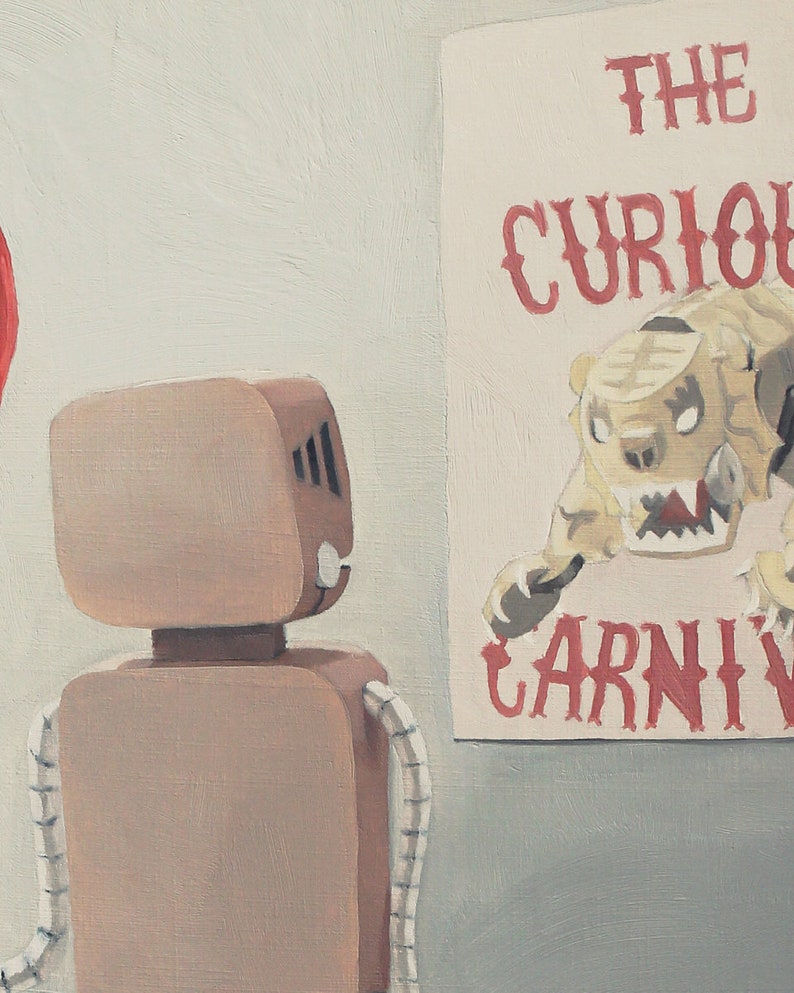 The Curious Carnival. Surreal art print. image 3