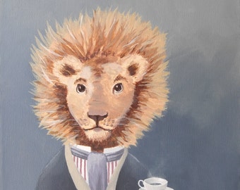 Dandy Lion. Print of an original acrylic painting