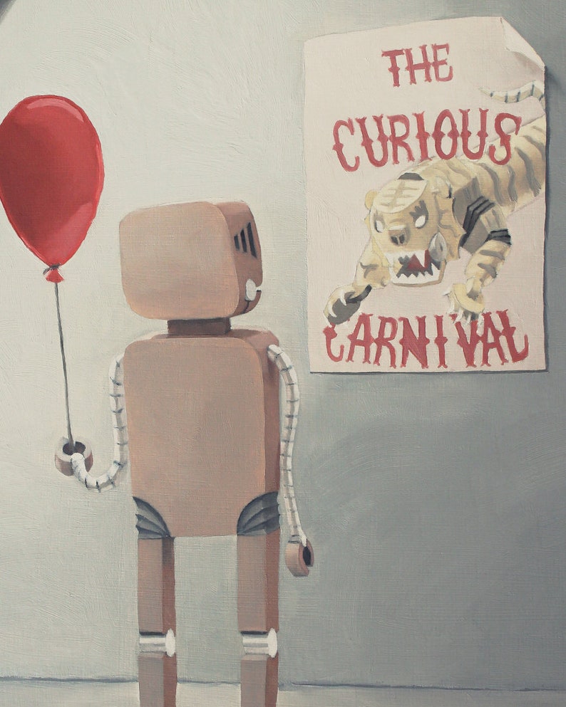 The Curious Carnival. Surreal art print. image 2