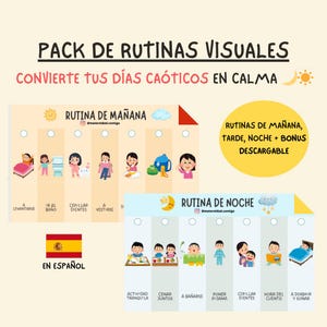 Visuelle Routinen für Kinder von 2–6 Jahren | Montessori-Routinenpaket zum Ausdrucken | Kalender und Aufgabenplan