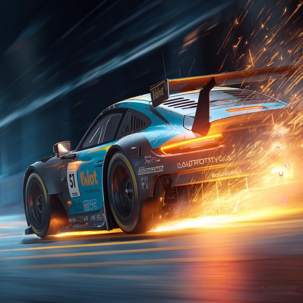 High-speed Race Car Digital Art Print, Motorsport Illustration - Etsy