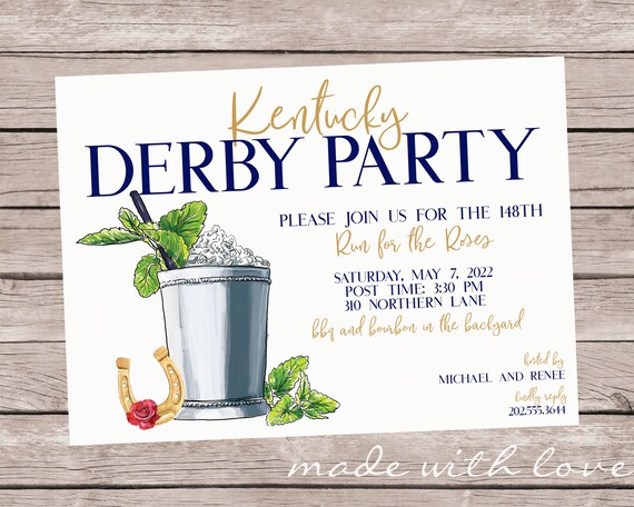 Kentucky Derby Party Invitation Personalized and Printable - Etsy