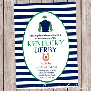 Kentucky Derby Party Einladung, personalisiert und druckbar, 5x7