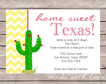 Home Sweet Texas-Change of Address Card/Moving Announcement Card, 4x6