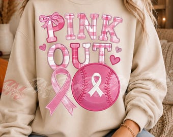ink Out PNG, Breast Cancer Awareness Baseball PNG, Leopard Polka Dot Game Day Shirt Design, Digital Download