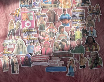 Paquete de pegatinas de Hannah Montana hechas a mano / Nostalgia del año 2000