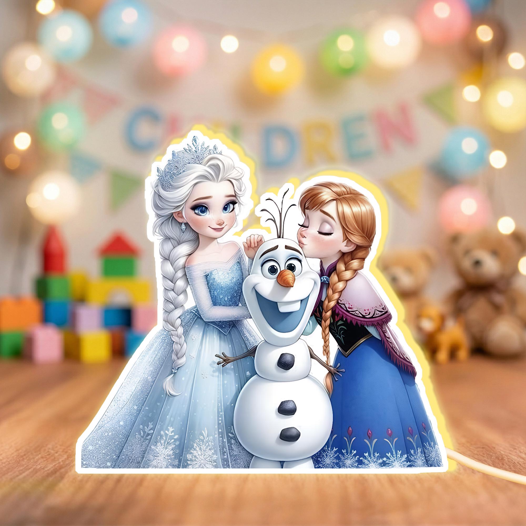 Custom Elsa (frozen) 3D Illusion Night Light Box , Princess Themed ...