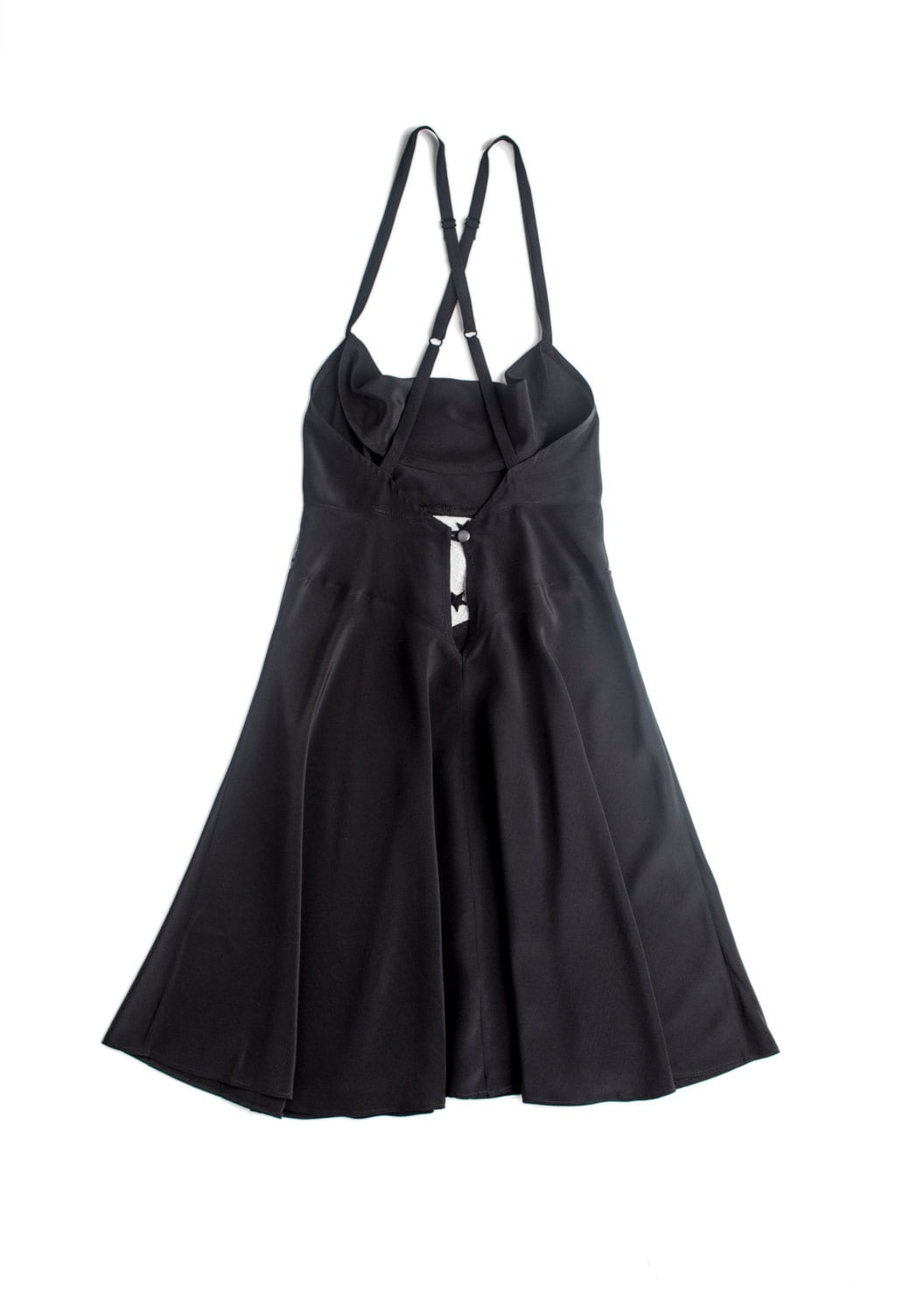 Silk Lingerie Black Dress Chemise Star / JANUS Short Gown | Etsy