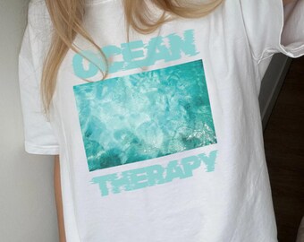 Ocean Therapy T-Shirt, Mental Health Gift, Therapy Humor, Beach Lovers, Anxiety Shirt
