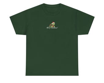 Merry Shellmas Tee, Cute Holiday Turtle Graphic, Turtle Lover Christmas Gift, Santa Hat Ocean Creature Shirt