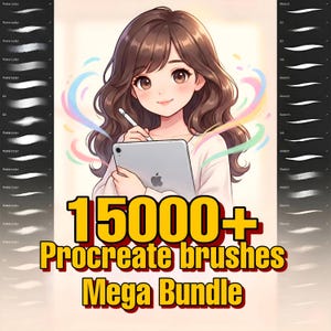 15000+ Procreate Brushes Mega Bundle | Anime, Makeup, 3D, Winter, Halloween, Christmas, Sketching & Painting | Digital Art Brushset Pack