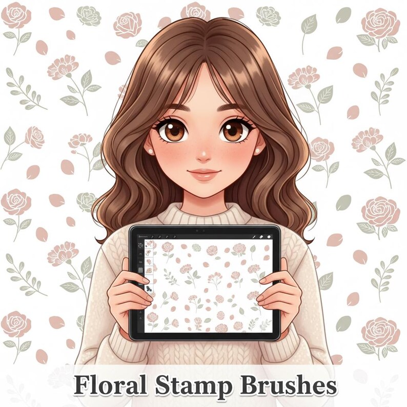 1000+ Procreate Floral and Botanical Stamp Brushes Bundle | Flower ...