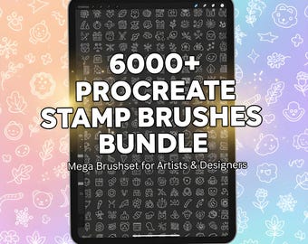6000+ Procreate Stamp Brushes Bundle | Mega Brushset for Drawing, Animals, Floral, Doodle, Tattoo & Digital Design