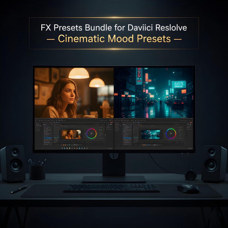 Premium FX-förinställningar för DaVinci Resolve | Paket med filmeffekter och övergångar | Filmlook Edition bild 8