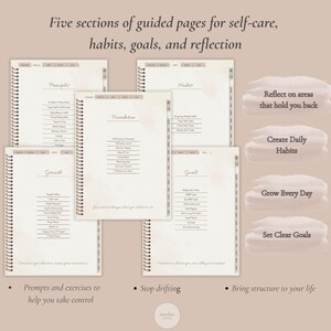 Digital Journal for Goodnotes Notability, Minimalist Planner, Simple Mindfulness - Daily Reflection Pages, Productivity, Habits, Goals image 5