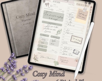 2026 Digital Planner GoodNotes, Self Care Minimalist Planner, Mindfulness and Slow Living, Vintage Student Teacher Planner, Daily, Weekly