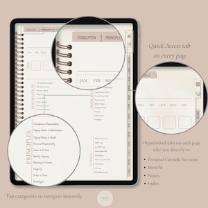 Digital Journal for Goodnotes Notability, Minimalist Planner, Simple Mindfulness - Daily Reflection Pages, Productivity, Habits, Goals image 2