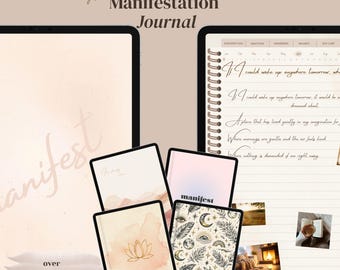 Manifestation Journal for GoodNotes, Law of Attraction Digital Planner, iPad Manifesting Workbook, Gratitude & Goal Setting Journal