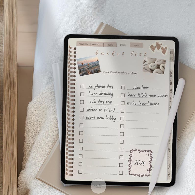Digital Journal for Goodnotes Notability, Minimalist Planner, Simple Mindfulness - Daily Reflection Pages, Productivity, Habits, Goals image 12