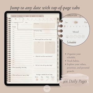 Digital Journal for Goodnotes Notability, Minimalist Planner, Simple Mindfulness - Daily Reflection Pages, Productivity, Habits, Goals image 6