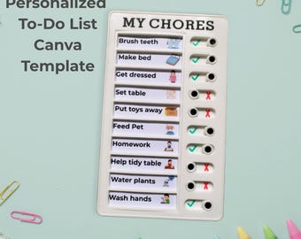 Kids To Do List Canva Template, Chore Chart for Kids Printable, Morning Routine Checklist, ADHD Task Template, Personalised PDF Template