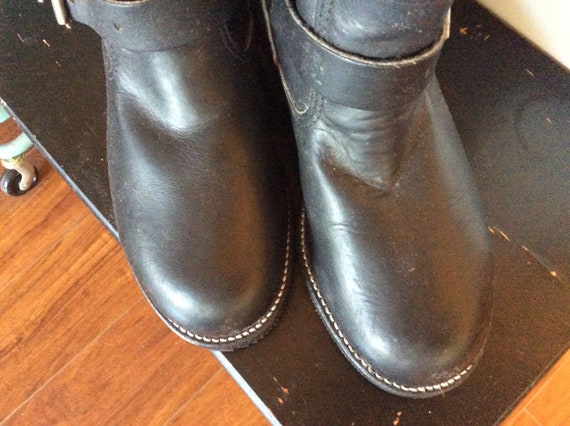 Chippewa Black Leather Engineer Boot Ladies Size … - image 2