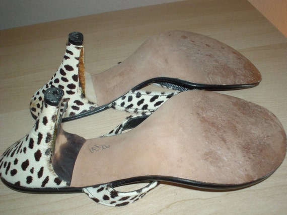 Cowhide JD Leopard Print 1950s Bad Girl High Heel… - image 3