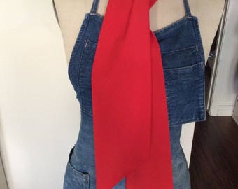 Long Red Western scarf