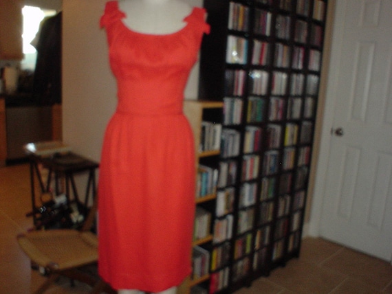 Lipstick Red Hot Sleeveless Dress with Adorable B… - image 2