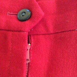XS Red Wool Pencil Skirt image 3