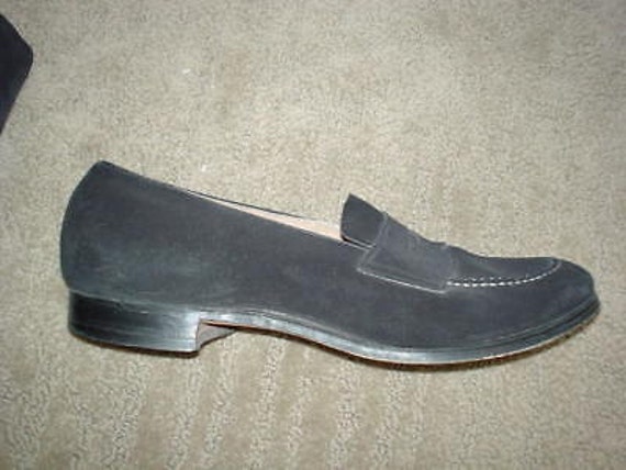 Black Suede Loafer Ladies 6 1/2 - image 1